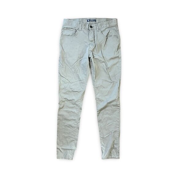 The Original Ben Sherman Pants Mens 30x32 Grey Stretch Mid Rise Slim Fit - Picture 1 of 8